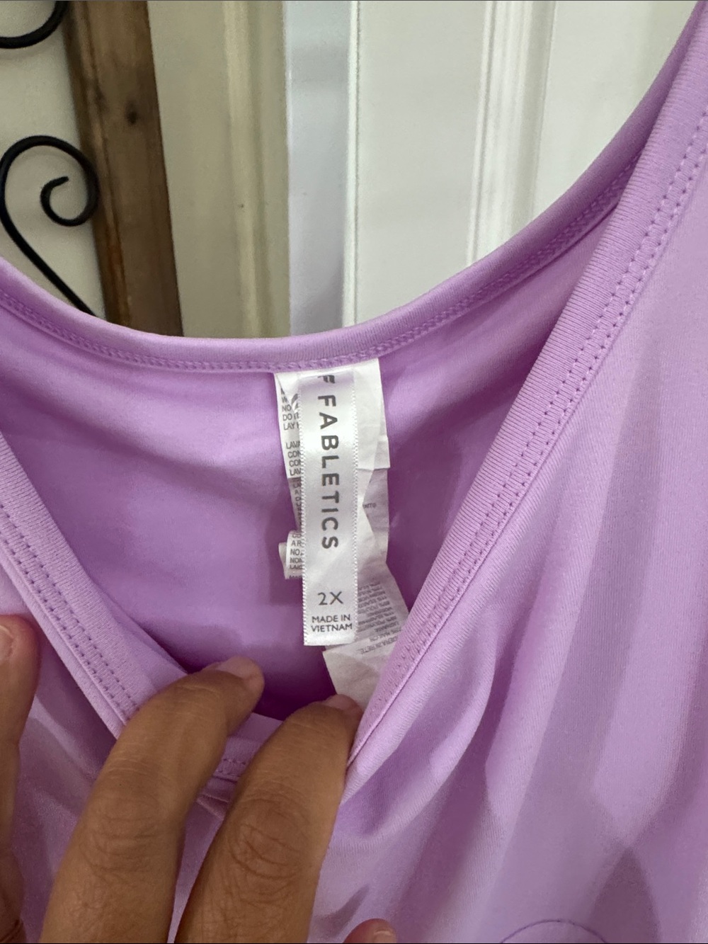 Fabletics Lavender Scoop Neck Jumpsuit Romper - Picture 3 of 7